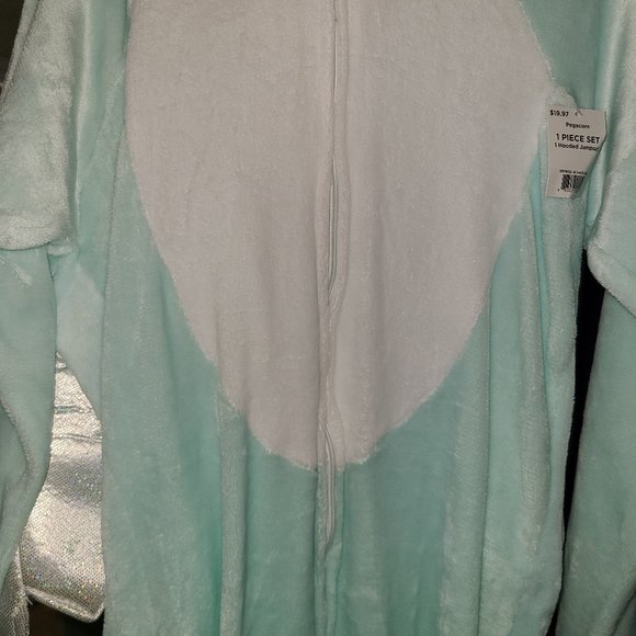 PEGACORN Adult Unisex Hooded Jumpsuit Costume - unicorn pegasus cosplay - Picture 4 of 8